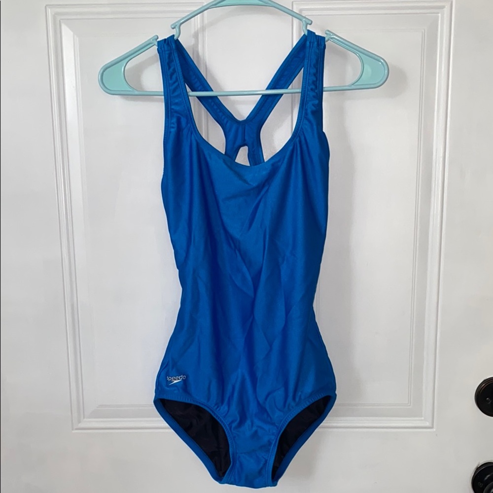 Speedo Women's Vibrant Blue One-Piece Swimsuit